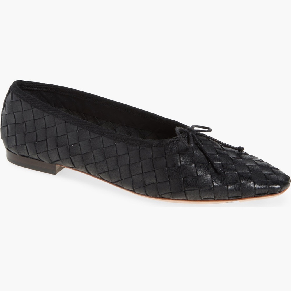 Loeffler Randall Landry Woven Black Ballet Flats 9.5